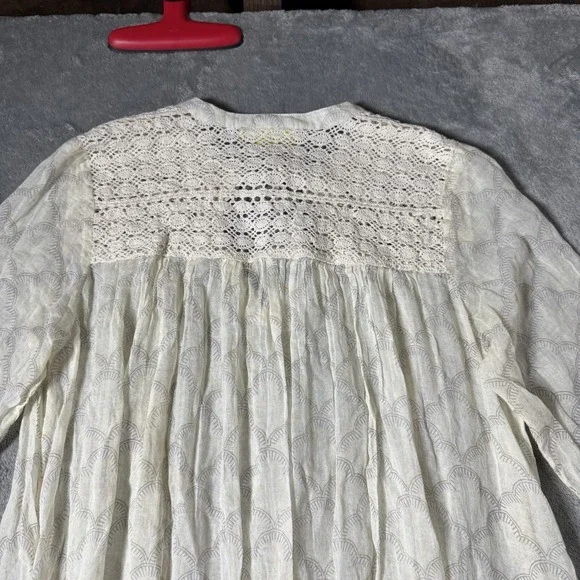 Roller Rabbit Lucknow Seraphina Beach Cover Up Small White Tassle Tunic - Picture 7 of 10